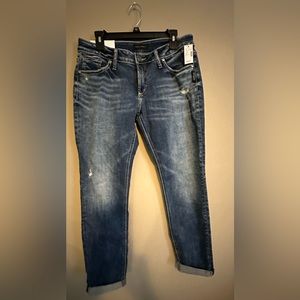 Women’s Silver Boyfriend Jeans